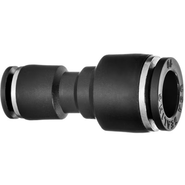 Nylon Push to Connect Fitting - Union Re, 6mm x 4mm Tube Size, Black, Usa Industrials, Mfr#: ZUSA-TF-PTC-147