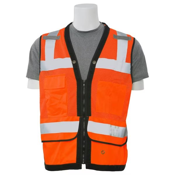 Surveyor Vest, Premium, Orange, MD, Erb Safety, Mfr#: 62320