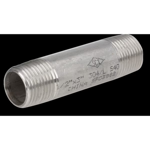 Seamless Nipple, S80,304/L, 4X12", Smith-Cooper, Mfr#: 4321005490