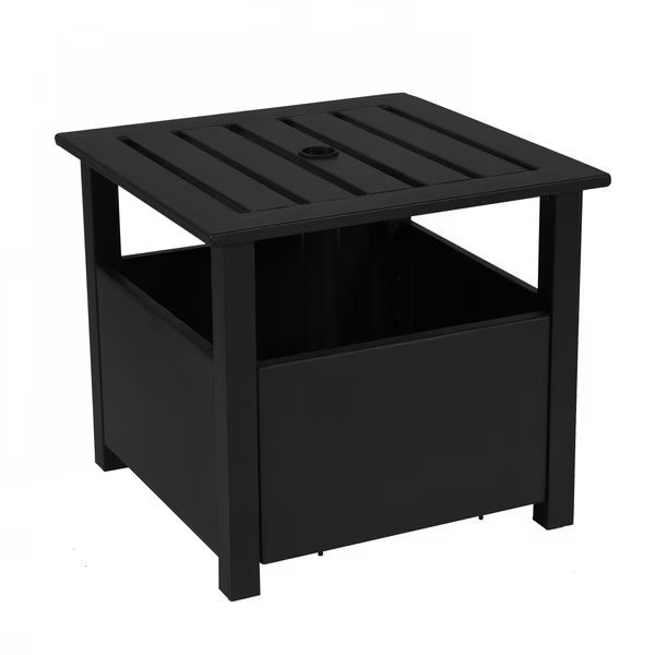 Patio Umbrella Side Table Base, Black Alu, California Umbrella, Mfr#: 194061037379