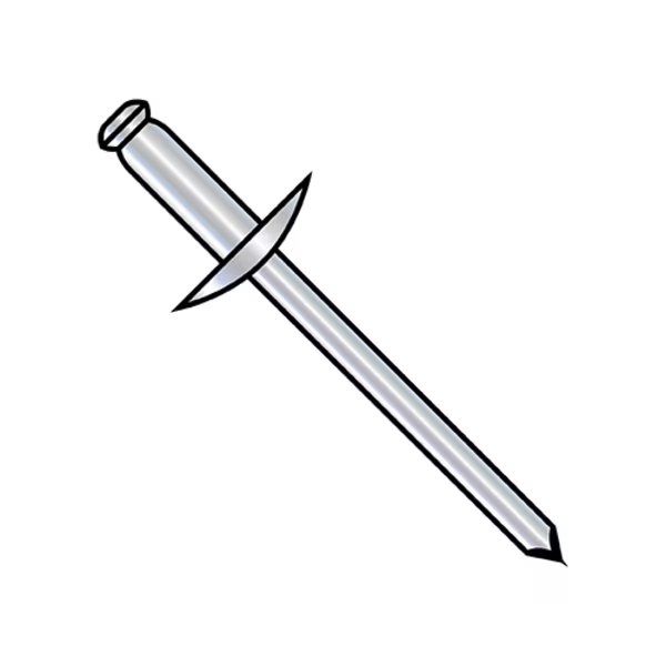 Blind Rivet, Large Flanged Head, 1/8 in Dia., 0.525 in L, Steel Body, 8000 PK, EnjoyTool Select, Mfr#: SDS46L