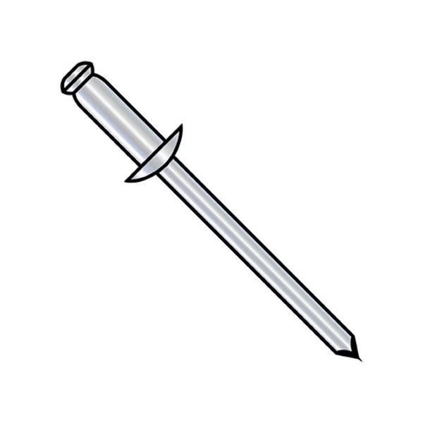 Blind Rivet, Dome Head, 1/8 in Dia., 0.40 in L, Steel Body, 10000 PK, EnjoyTool Select, Mfr#: SDS44