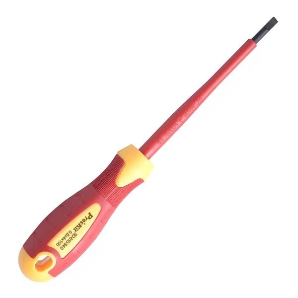 Insulated Screwdriver, 5/32" Flat Blade, Proskit, Mfr#: SD-810-S4.0