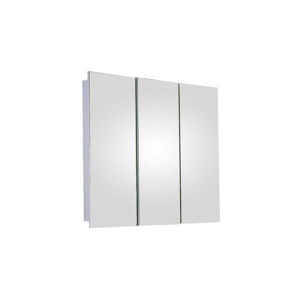 30" x 30" Surface Mounted Polished Edge Tri-View Medicine Cabinet, Ketcham, Mfr#: SM-3030PE