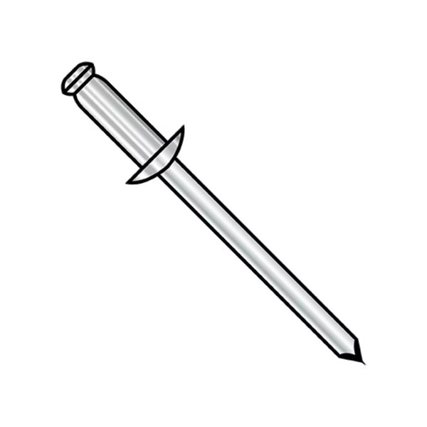 Blind Rivet, Dome Head, 1/4 in Dia., 0.325 in L, Stainless Steel Body, 2000 PK, EnjoyTool Select, Mfr#: SSDS82