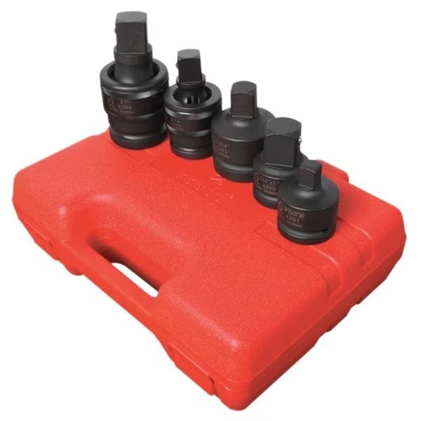 Adapter/Universal Joint Impact Set, 5 Piece 3/4"/1" Drive, Sunex, Mfr#: SUN4405