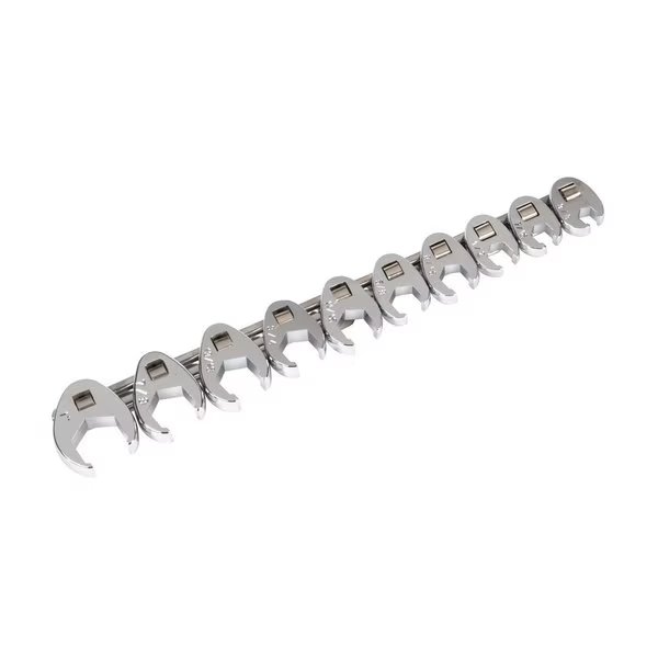Flare Nut Crowsft Wrench Set, SAE, 10 pcs., Titan, Mfr#: 17296
