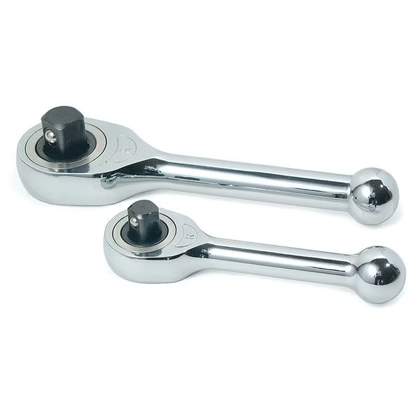 1/4", 3/8" Drive Gearless Geared Teeth Micro Gearless Ratchet Set, 2 pcs., Chrome Molybdenum, Titan, Mfr#: 18202