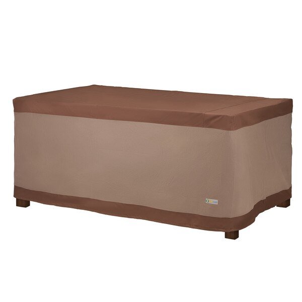 Ultimate Brown Patio Rectangular Table Cover, 84"W x 44"D x 32"H, Duck Covers, Mfr#: URT864632
