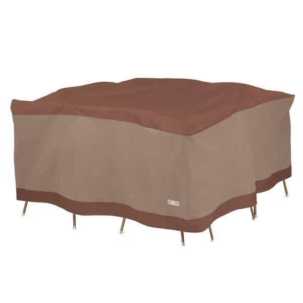 Ultimate Brown Patio Table Set Cover, 66"W x 66"D x 32"H, Duck Covers, Mfr#: UTS686832