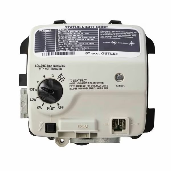 Gas Valve, Nat/LP, Standing Pilot, 350 to 850mV DC, 0 in to 14 in wc, Resideo, Mfr#: WT8840B1000/U