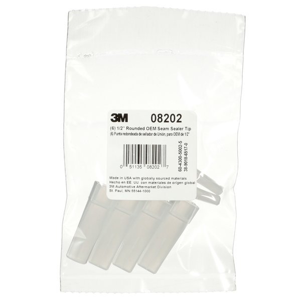 Rounded 3/8"OEM Seam Sealer Tip, 082, PK36, 3M, Mfr#: 08202