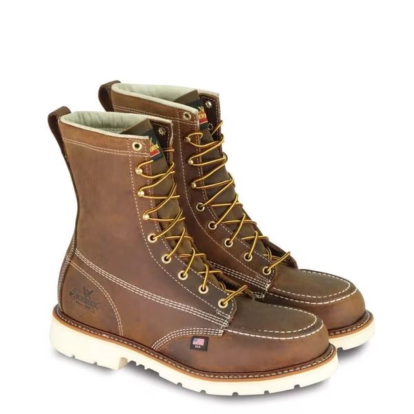 Size 10 Men's 8 in Work Boot Steel Work Boot, Brown, Thorogood Shoes, Mfr#: 804-4378 10D