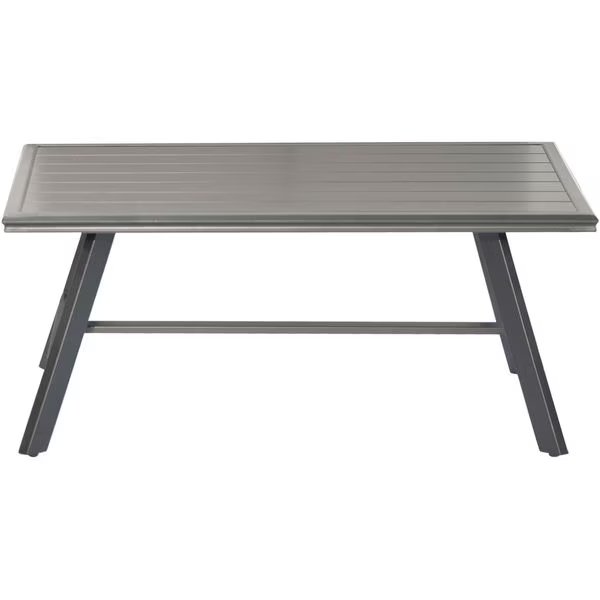 All-Weather Commercial-Grade Aluminum Slat-Top Coffee Table, Hanover, Mfr#: CMCOFTBL-GM