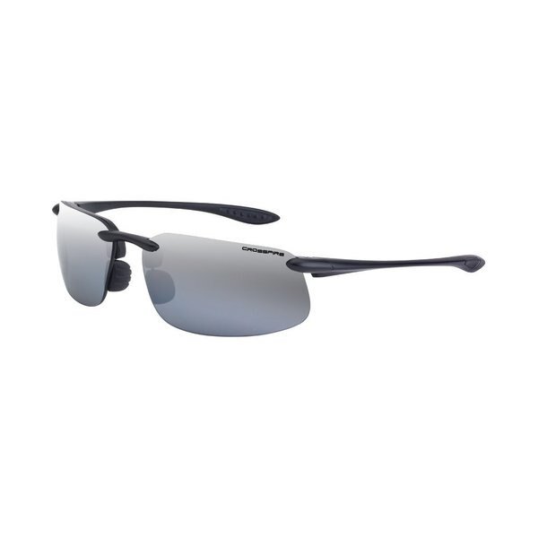 Polarized Safety Glasses, Silver Mirror POL Polycarbonate Lens, Scratch-Resistant, Crossfire, Mfr#: 21427