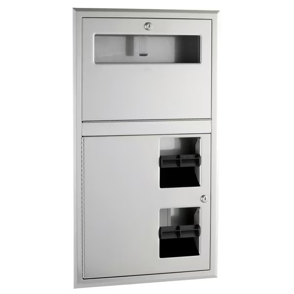 Seat-Cover Dispenser, Toilet Tissue, Bobrick, Mfr#: 3474