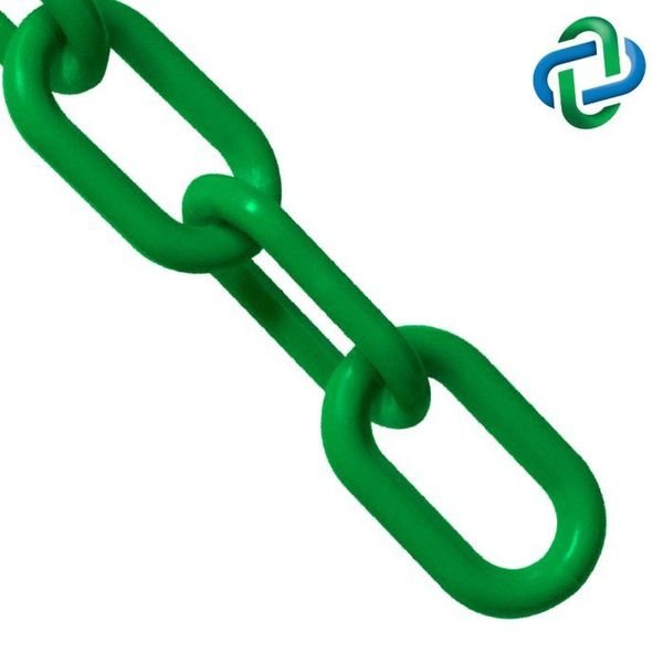 Green Plastic Chain 1"(#4, 25 mm)x500 f, Mr. Chain, Mfr#: 10004-500