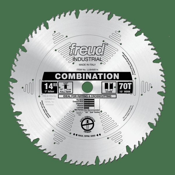 Combination Blade, 14, Freud, Mfr#: LU84M014