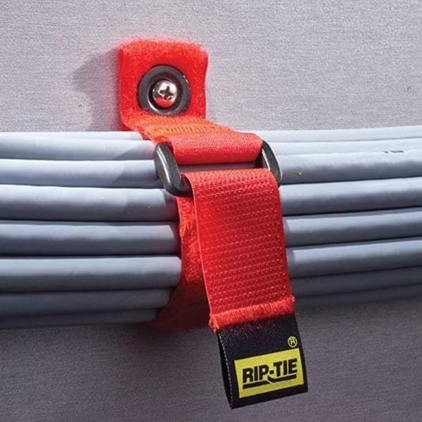 Back-to-Back Strap, No Adhesive, 7 in, 1 in Wd, White, 2 PK, Rip-Tie, Mfr#: N-07-G02-W