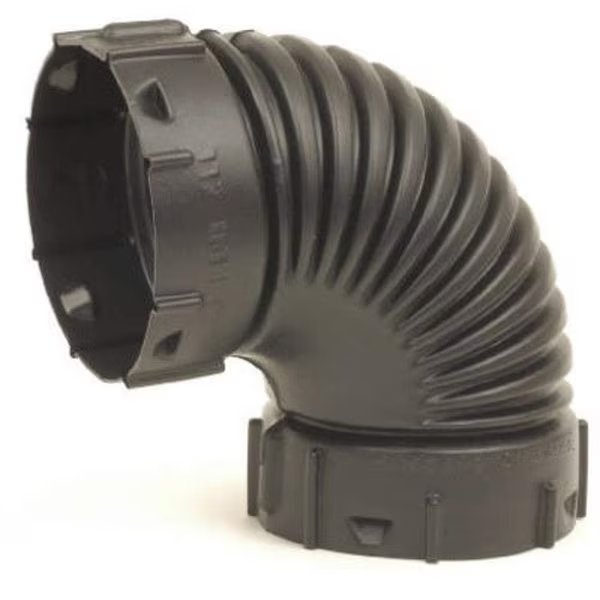 Single Wall 90 Degree Elbow, 3" (2Pk), Ads, Mfr#: M42-90-3