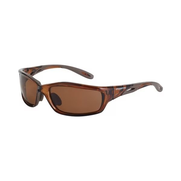 Polarized Safety Glasses, HD Brown POL Scratch-Resistant, Crossfire, Mfr#: 21126