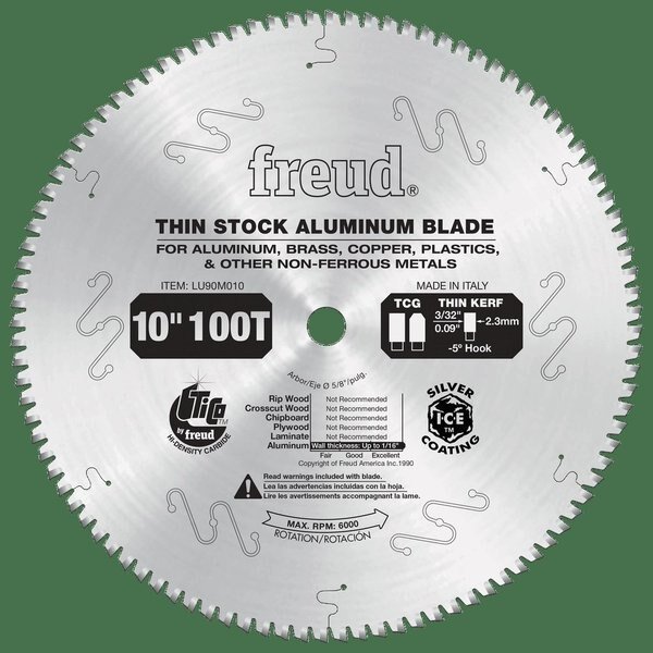 Thin Stock Non-Ferrous Metal Blade, 10, Freud, Mfr#: LU90M010