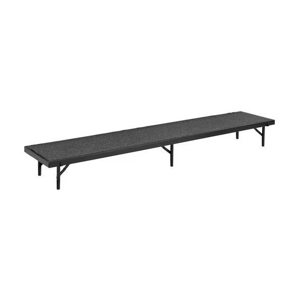Tapered Standing Choral Riser, 18" x 78" x 32", Grey Carpet, National Public Seating, Mfr#: RT32C-02