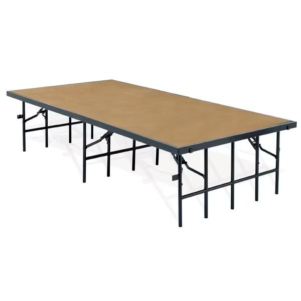 Portable Stage, 4 Ft. x 8 Ft. x 24"H, Hardboard Floor, National Public Seating, Mfr#: S4824HB
