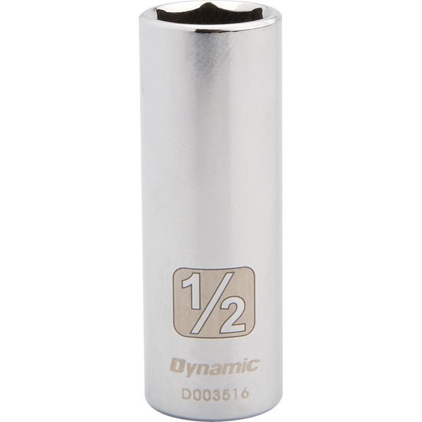 Tools 1/4" Drive 6 Point SAE, 1/2" Deep Length, Chrome Finish Socket, Dynamic, Mfr#: D003516