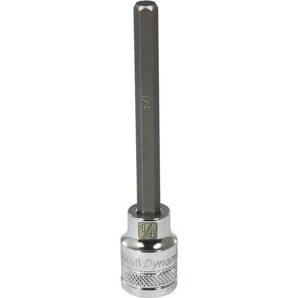 Tools 3/8" Drive SAE Hex Head, 1/4" Long Bit, Chrome Finish Socket, Dynamic, Mfr#: D006458