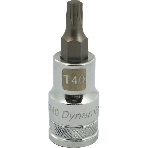 Tools 1/2" Drive Torx® Head, T40 Bit Regular Length, Chrome Socket, Dynamic, Mfr#: D013340