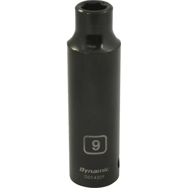 Tools 1/2" Drive 6 Point Metric, 9mm Deep Length, Impact Socket, Dynamic, Mfr#: D014209
