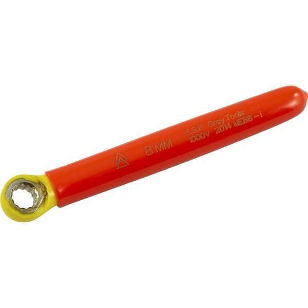 1000V Insulated Box End Wrench. 8mm, Gray Tools, Mfr#: MEB8-I