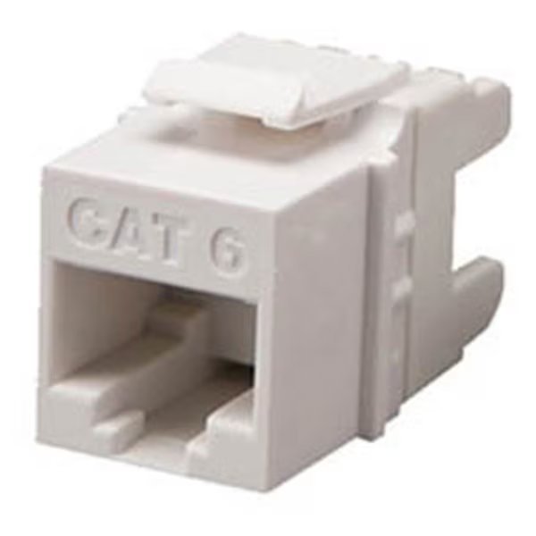 Cat 6 E-Z Jack Module, White, Allen Tel, Mfr#: AT66EZ-15