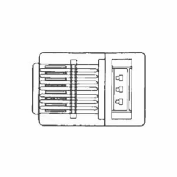 24 AWG Solid Wire-8-Contact Round Cord Modular Phone Plug, Allen Tel, Mfr#: AT8X8RCSC-24
