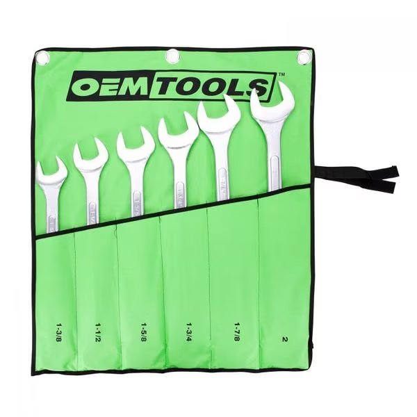 6 Piece SAE Jumbo Angle Head Wrench Set (1-3/8" - 2"), Oemtools, Mfr#: 22113