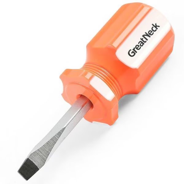 3/16 x 1.5 Inch Slotted Square Shank Stubby Screwdriver, Great Neck, Mfr#: 73010