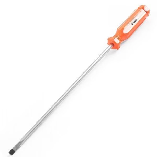 3/16 x 8 Inch Slotted Round Shank Cabinet Tip Screwdriver, Great Neck, Mfr#: 73014