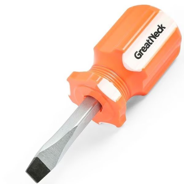 1/4 x 1.5 Inch Slotted Square Shank Stubby Screwdriver, Great Neck, Mfr#: 73020