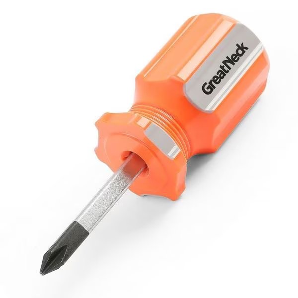 #1 x 1.5 Inch Phillips Square Shank Stubby Screwdriver, Great Neck, Mfr#: 73110