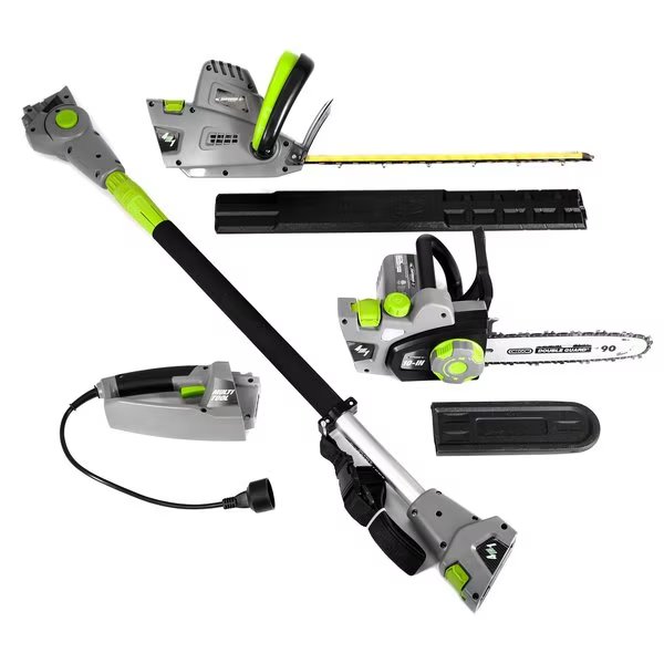 7 10" Handheld Saw-4.5 Amp 17" Pole Hedge Trimmer 4-in-1 Multi Tool, Earthwise, Mfr#: CVP41810