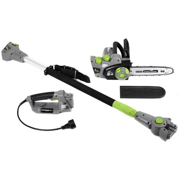 7-Amp 10-Inch Convertible 2-in-1 Corded Electric Pole Saw/Chainsaw, Earthwise, Mfr#: CVPS43010