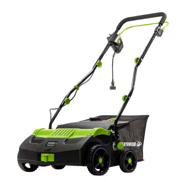 16" 13A Corded Dethatcher w/ Bag and Scarifier, Earthwise, Mfr#: DT71613AA