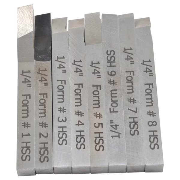 1/4 X 2-1/2" 8 Piece High Speed Steel Lathe Turning Tool Set, H & H Industrial Products, Mfr#: 2006-9022