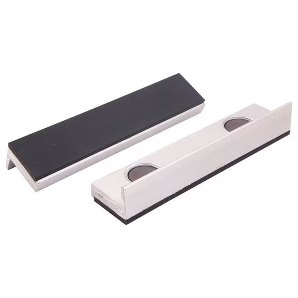 3 X 1-1/8" Aluminum Soft Rubber-Face Vise Jaws With Magnet, H & H Industrial Products, Mfr#: 3900-2271