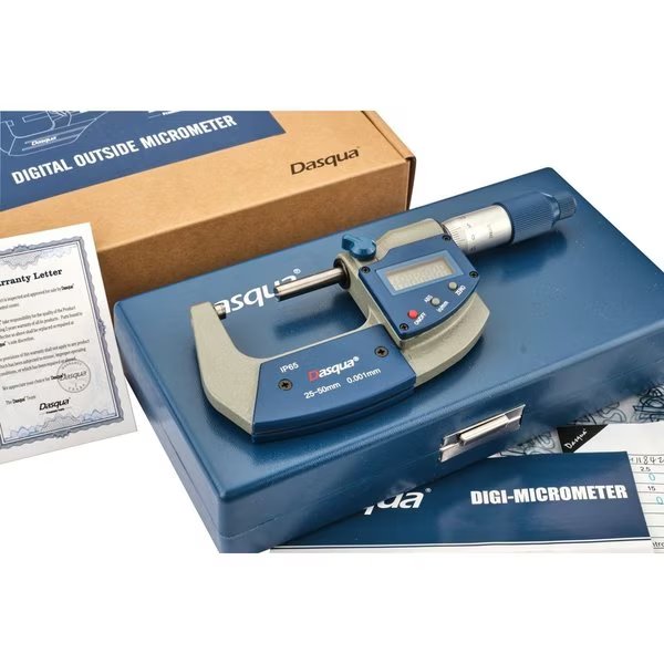 Dasqua 25-50mm/1-2" IP65 Digital Outside Micrometer, Dasqua, Mfr#: 4410-1110