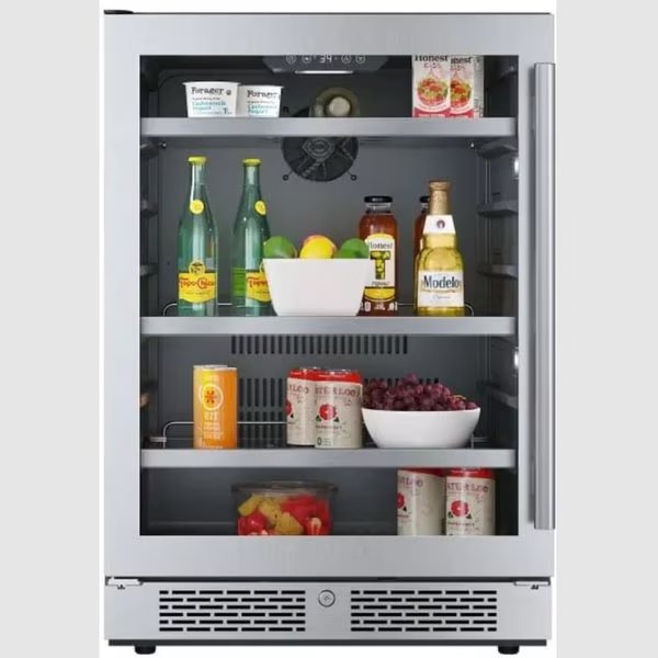24 Inch Wide 140 Can Energy Efficient Beverage Center, Avallon, Mfr#: ABR242SGLH