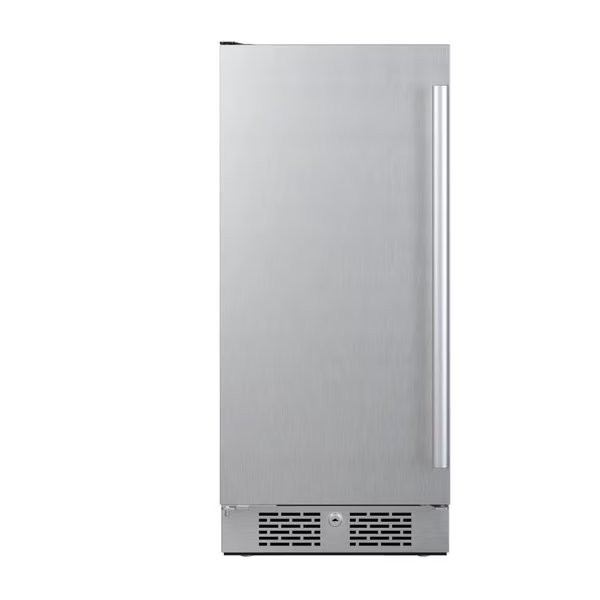 15 Inch Wide 33 Cu Ft Compact Refrigerator with LED Lighting and Left Swing Door, Avallon, Mfr#: AFR152SSLH