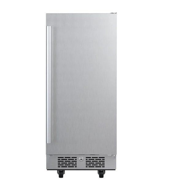 15 Inch Wide 33 Cu Ft Outdoor Compact Refrigerator with LED Lighting and Right Swing Door, Avallon, Mfr#: AFR152SSODRH