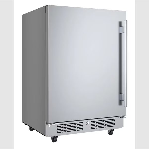 24 Inch Wide 566 Cu Ft BuiltIn Compact Outdoor Refrigerator with Left Hinge, Avallon, Mfr#: AFR242SSODLH